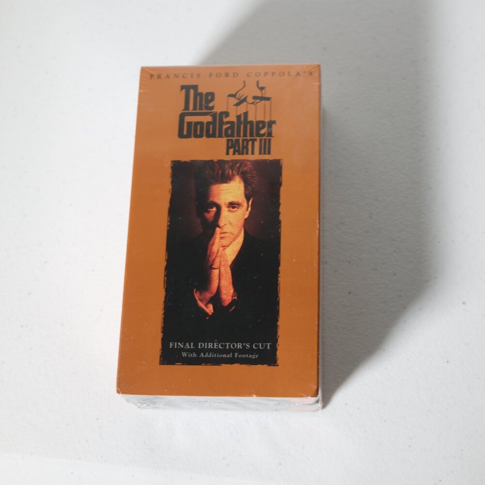 THE GODFATHER PART III 3 VHS 1990 Final Director's Cut 2 Tape Set - NEW SEALED